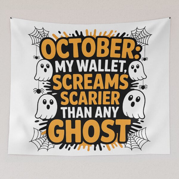 Item preview, October Wallet Screams | Funny Halloween Money Joke designed and sold by Haji  Kamora.