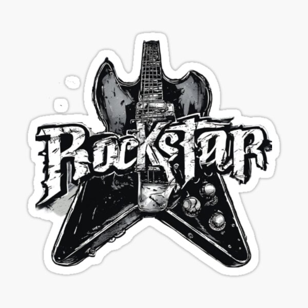 "Rockstar Guitar" Where Sound Meets Style Sticker