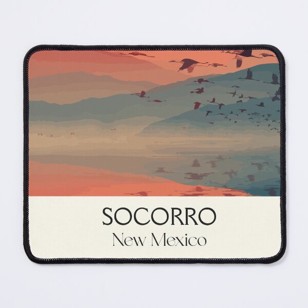 Item preview, Socorro New Mexico Poster | Vintage Bosque del Apache & Sandhill Crane Art designed and sold by TuncGK.