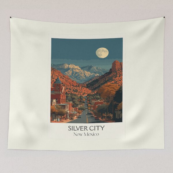 Item preview, Silver City New Mexico Travel Poster | Vintage Gila Wilderness Gateway Art designed and sold by TuncGK.