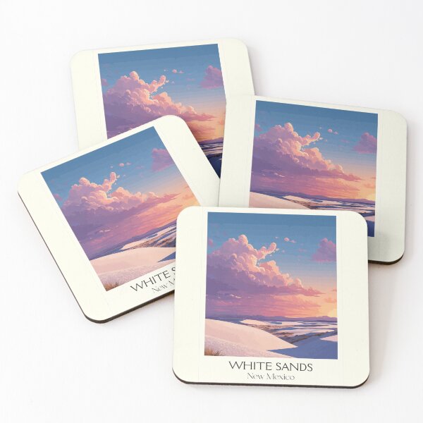 Item preview, White Sands National Park Poster | Vintage New Mexico Gypsum Dunes Sunset Art designed and sold by TuncGK.