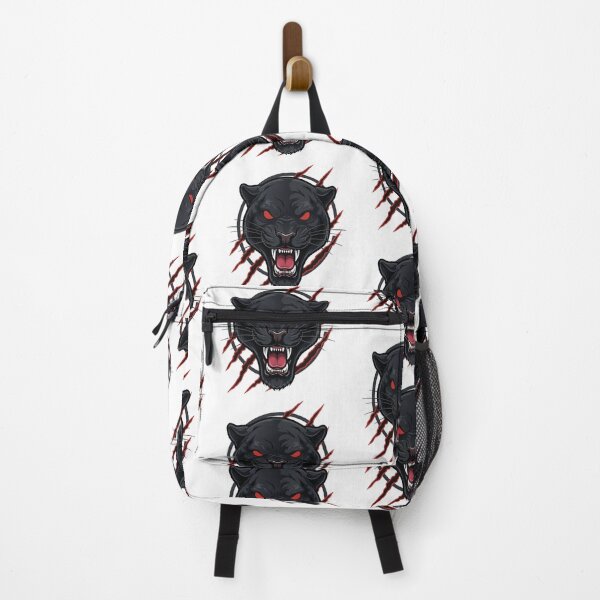 Item preview, Fierce Black Panther Mascot Logo with Red Eyes and Claw Marks designed and sold by Royalsticker.