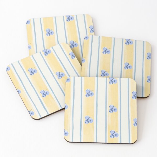 Item preview, butter yellow blue blueberry  designed and sold by potraitsbyana.