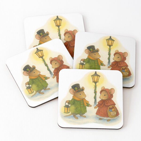 Item preview, Victorian Carol Singing Mice - Christmas - Festive Art designed and sold by TheWishingShed.