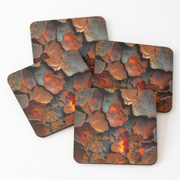 Item preview, Abstract Rust Texture Fiery Lava Industrial Artwork designed and sold by Amanda's Factory.