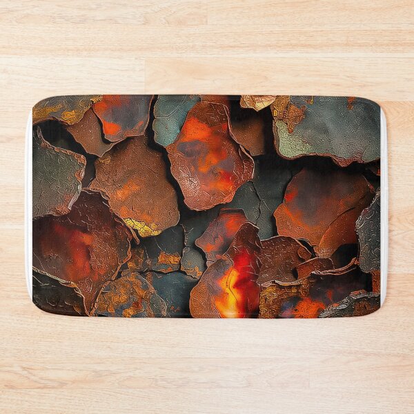 Item preview, Abstract Rust Texture Fiery Lava Industrial Artwork designed and sold by Amanda's Factory.