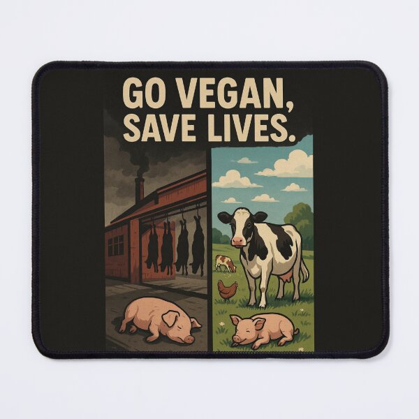 Item preview, Go Vegan Save Lives Vegan Animal Welfare Animal Liberation Factory Farming Slaughter designed and sold by Annika Shurafa.