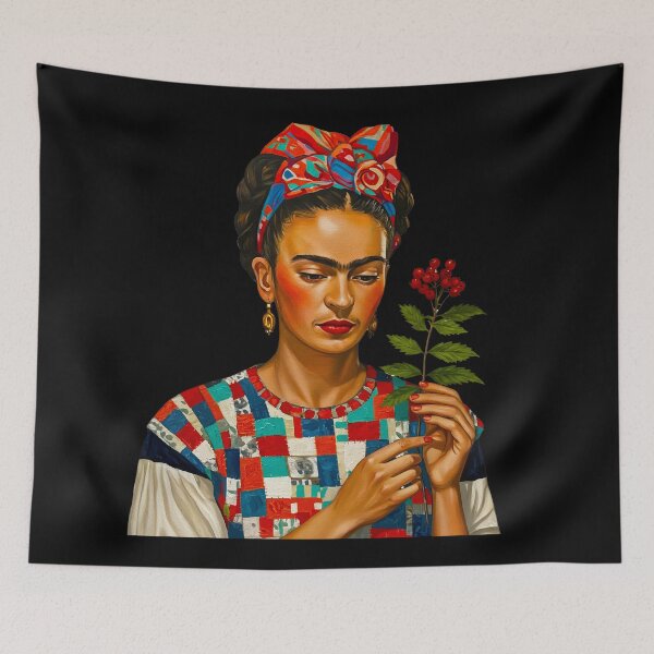 Item preview, Frida Kahlo Portrait with Flowers designed and sold by TeeARTHY.