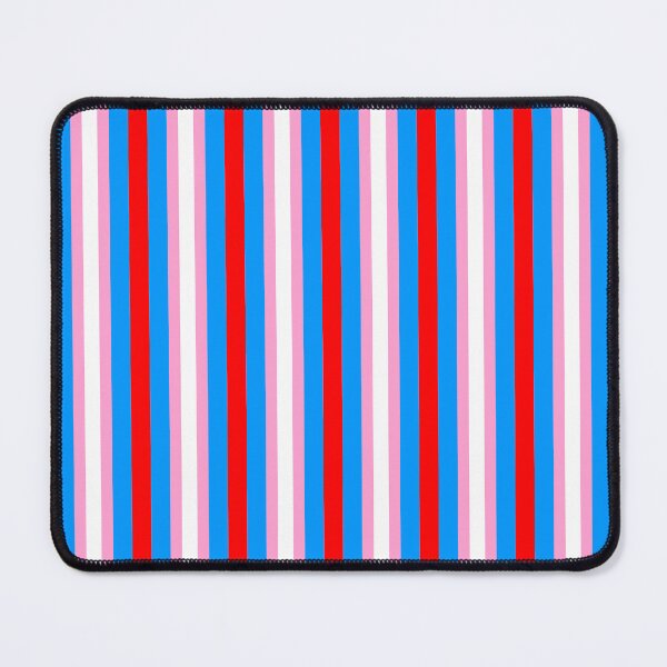 Item preview, Strawberry Colored Stripes On Blue designed and sold by QuestingPixel.