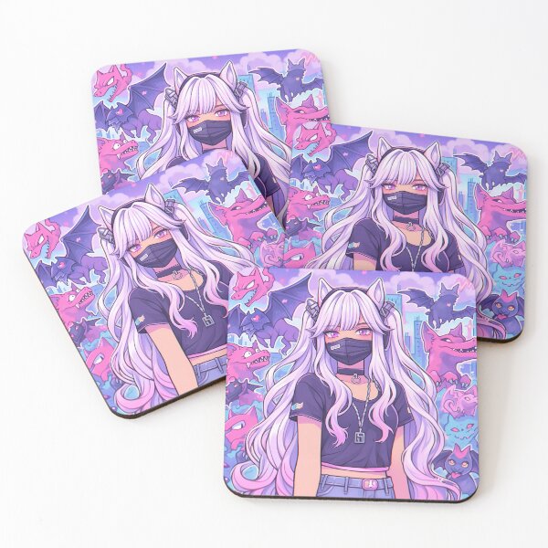 Item preview, Masked Neko DJ with Night Bats designed and sold by bubblegoth.
