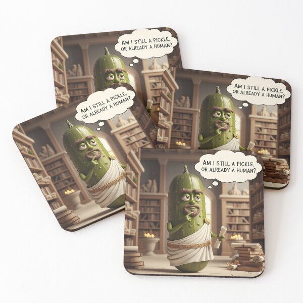 Item preview, Philosopher Pickle – Korniszon in Existential Crisis designed and sold by LagAndFangsHub.