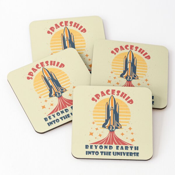 Item preview, Retro Spaceship Rocket Launch Beyond Earth Adventure designed and sold by DaVinciFeather.