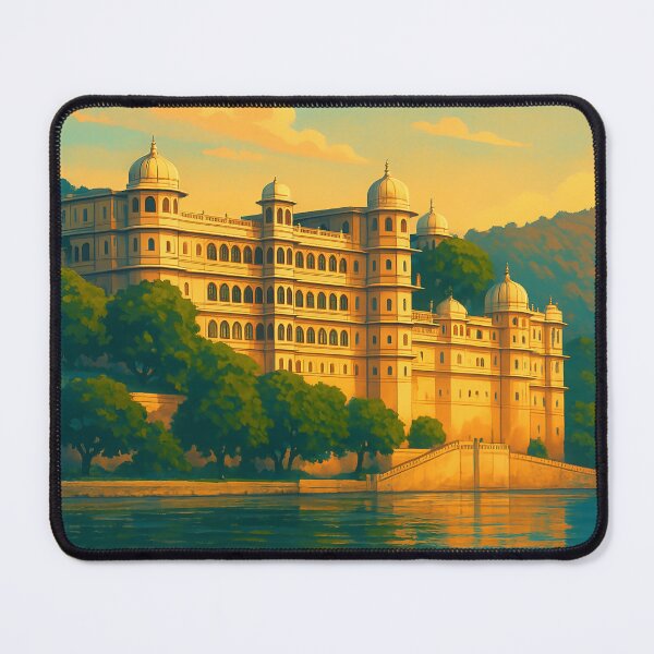 Item preview, The City Palace Udaipur Heritage Travel Poster designed and sold by Scorpio Tees.