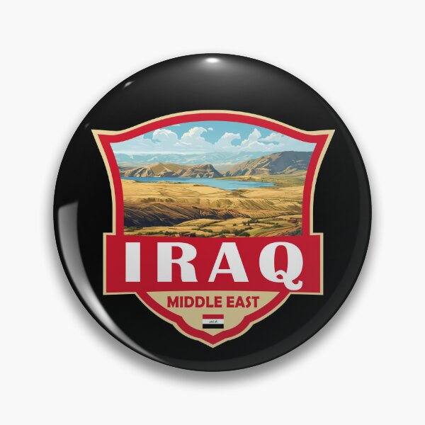 Item preview, Iraq Illustration Retro Badge designed and sold by KrisSidDesigns.