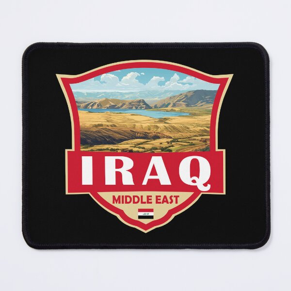 Item preview, Iraq Illustration Retro Badge designed and sold by KrisSidDesigns.