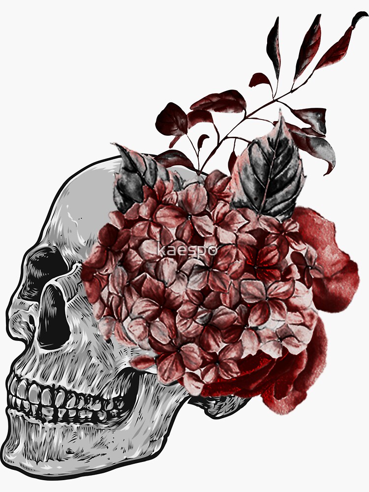 Floral Skull - Anatomical Summer Flowers by kaespo