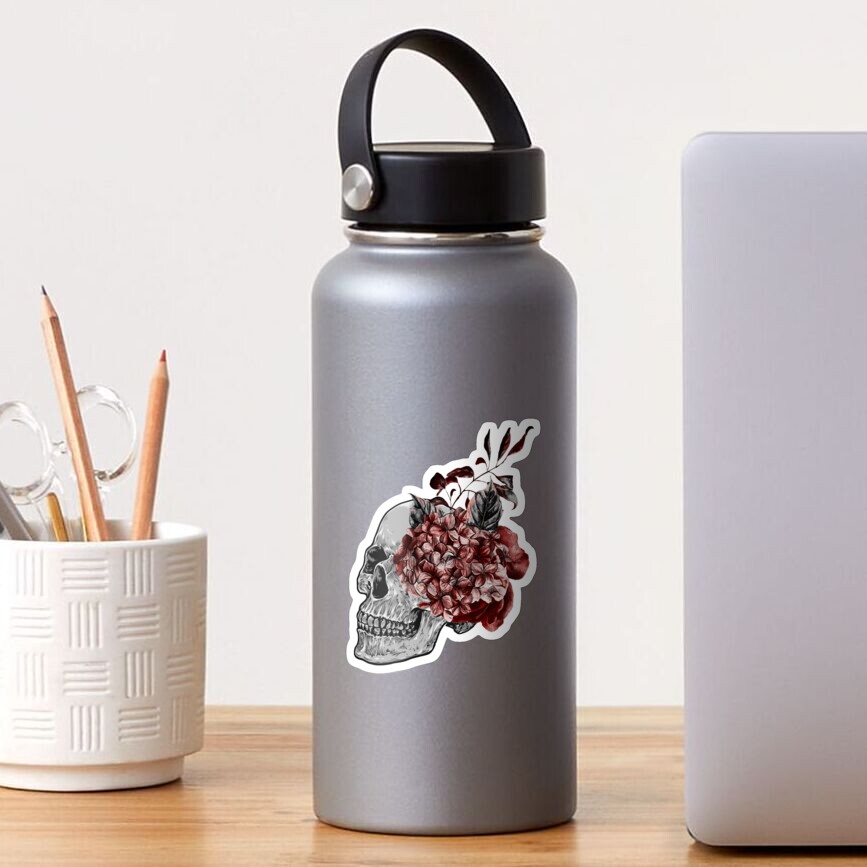 Floral Skull - Anatomical Summer Flowers Sticker
