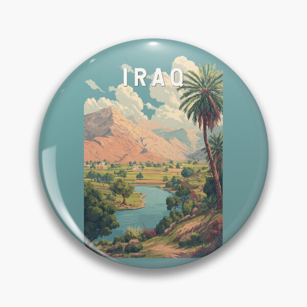 Item preview, Iraq Illustration Travel Art Vintage designed and sold by KrisSidDesigns.