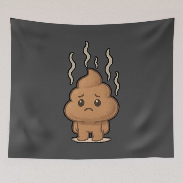 Item preview, Sad Kawaii Poop | Funny Smelly Cute Character Design for Humor Lovers designed and sold by Just Meaningful.