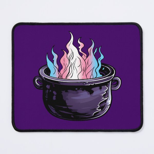 Item preview, Trans Pride Flag Witches Cauldron , Transgender Witchy Design designed and sold by Travelslightly.