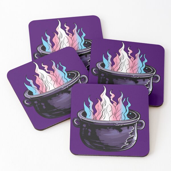 Item preview, Trans Pride Flag Witches Cauldron , Transgender Witchy Design designed and sold by Travelslightly.