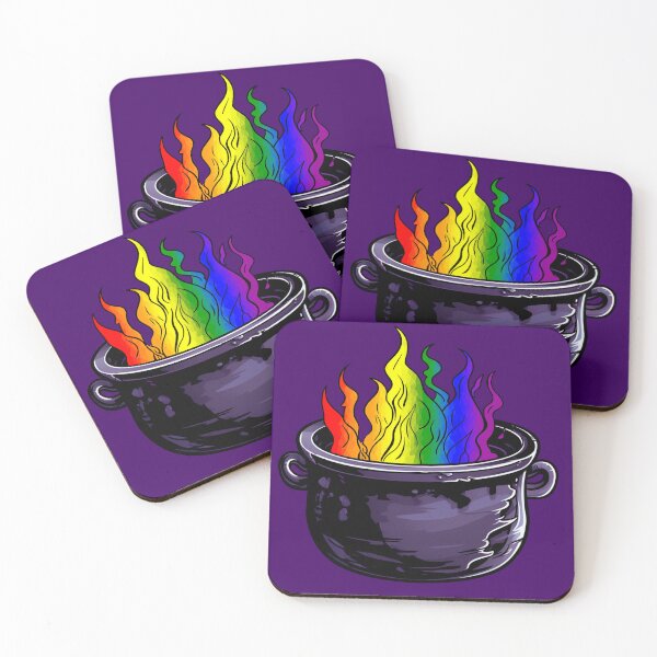 Item preview, LGBTQ Pride Flag Witches Cauldron , Subtle Rainbow Witchy Design designed and sold by Travelslightly.