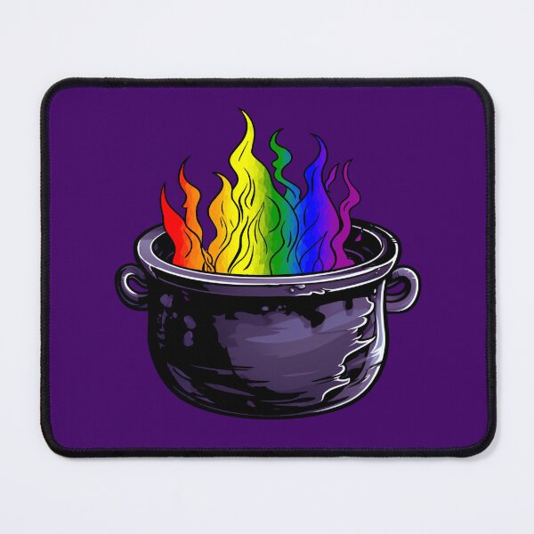 Item preview, LGBTQ Pride Flag Witches Cauldron , Subtle Rainbow Witchy Design designed and sold by Travelslightly.