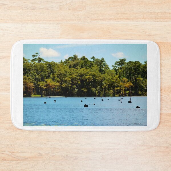 Item preview, Tranquil Lake with Tree Stumps designed and sold by Cynthia48.