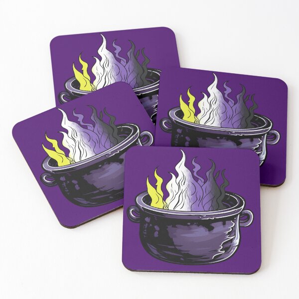 Item preview, Nonbinary Pride Flag Witches Cauldron , Subtle Enby Witchy Design designed and sold by Travelslightly.