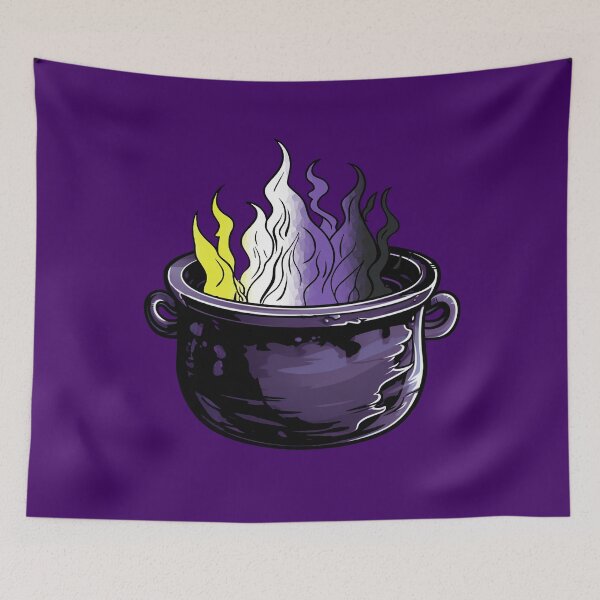 Item preview, Nonbinary Pride Flag Witches Cauldron , Subtle Enby Witchy Design designed and sold by Travelslightly.