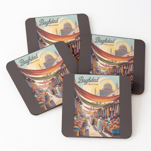 Item preview, Baghdad Iraq Illustration Travel Art Vintage designed and sold by KrisSidDesigns.