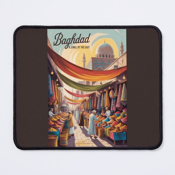 Item preview, Baghdad Iraq Illustration Travel Art Vintage designed and sold by KrisSidDesigns.