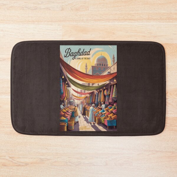 Item preview, Baghdad Iraq Illustration Travel Art Vintage designed and sold by KrisSidDesigns.