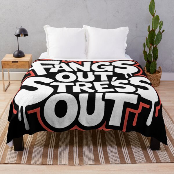 Item preview, Fangs Out Stress Out | Funny Vampire Halloween designed and sold by Haji  Kamora.
