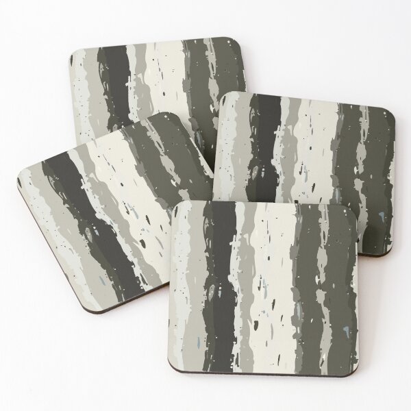 Item preview, Monochrome Painterly Stripes in Black, Grey, and Off-White designed and sold by Fezzyboo.