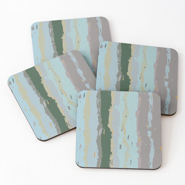Item preview, Earthy Painterly Stripes in Sage Green, Blue, and Grey designed and sold by Fezzyboo.