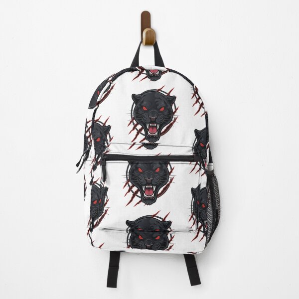 Item preview, Fierce Black Panther Mascot Logo with Red Eyes and Claw Marks designed and sold by Royalsticker.