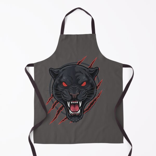 Item preview, Fierce Black Panther Mascot Logo with Red Eyes and Claw Marks designed and sold by Royalsticker.