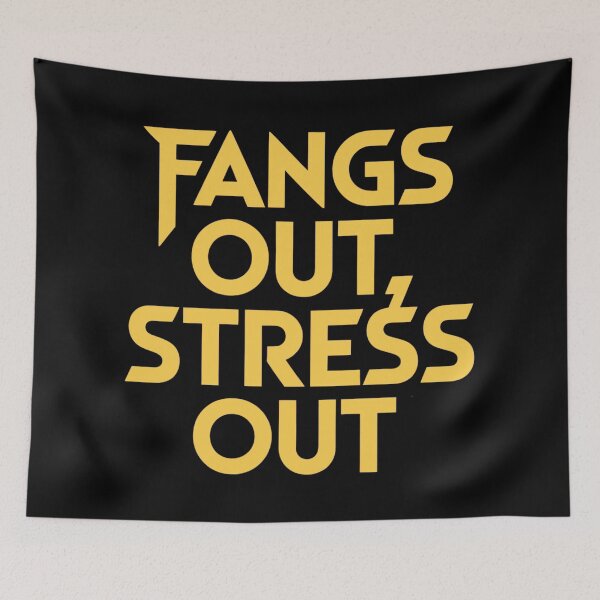 Item preview, Fangs Out Stress Out | Funny Vampire Halloween designed and sold by Haji  Kamora.