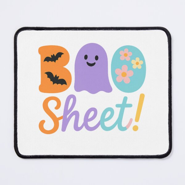 Item preview, BOO Sheet Cute Floral Ghost Funny Halloween designed and sold by Ruby River.