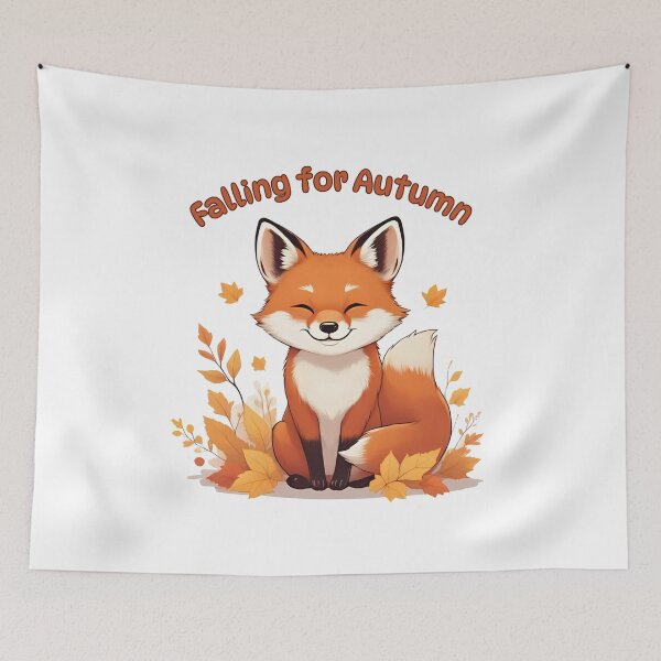 Item preview, Falling for Autumn – Cute Fox Fall Design designed and sold by Pixel--Threads.