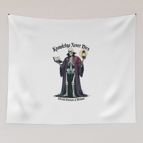 Item preview, skeleton professor– gothic academic robes dark academia streetwear design designed and sold by Maverick Spirit.