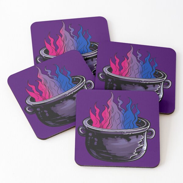 Item preview, Bisexual Pride Flag Witches Cauldron , Subtle Bisexual Witchy Design designed and sold by Travelslightly.