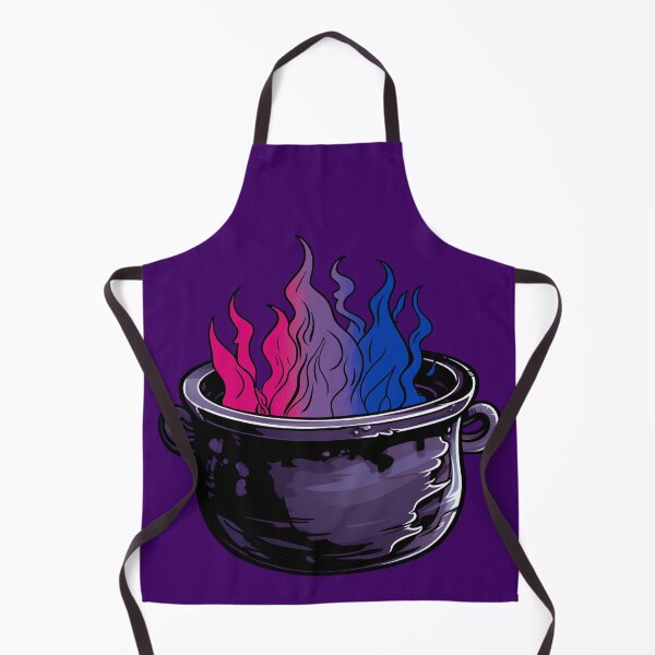 Item preview, Caldero de brujas con bandera del orgullo bisexual, diseño sutil de bruja bisexual designed and sold by Travelslightly.