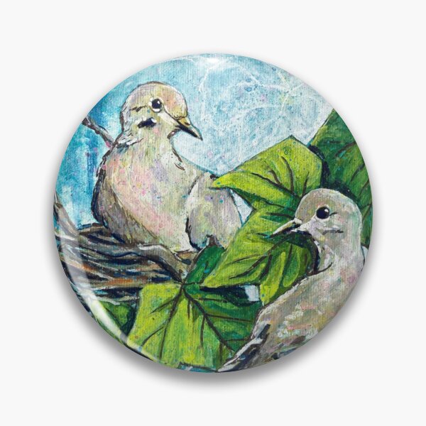 Item preview, "The Return" Pair of Doves by artist Renee Machan designed and sold by RMachanArt.