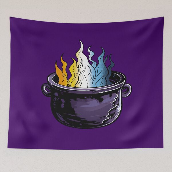 Item preview, AroAce Pride Flag Witches Cauldron , Subtle AroAce Witchy Design designed and sold by Travelslightly.