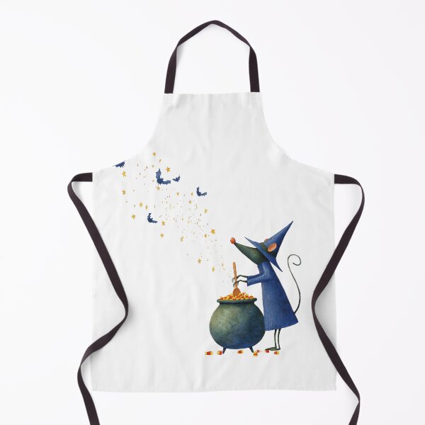 Item preview, Cute Halloween Mouse Wizard with Cauldron – Spooky Vintage Illustration designed and sold by VikArt7.