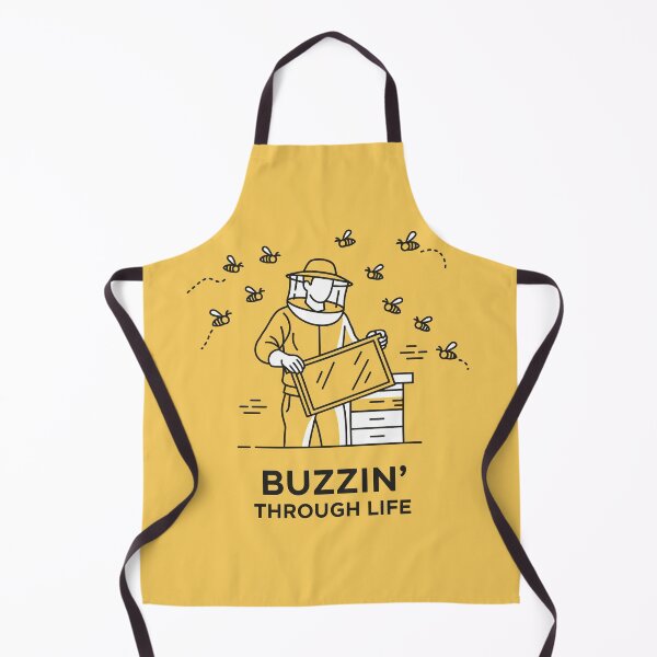 Item preview, Buzzin’ Through Life - Beekeeper Illustration designed and sold by LockjowArt.