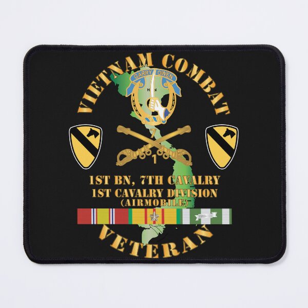 Item preview, Army - Vietnam Combat Cavalry Veteran w 1st Bn 7th Cav DUI - 1st Cav Div designed and sold by Military Insignia Products.