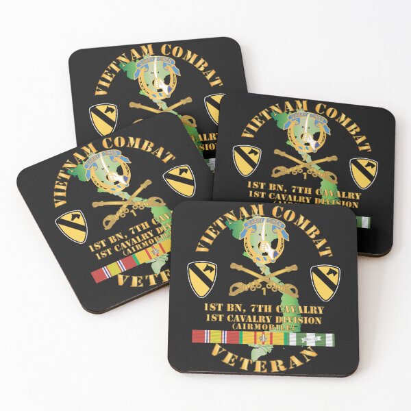 Item preview, Army - Vietnam Combat Cavalry Veteran w 1st Bn 7th Cav DUI - 1st Cav Div designed and sold by Military Insignia Products.